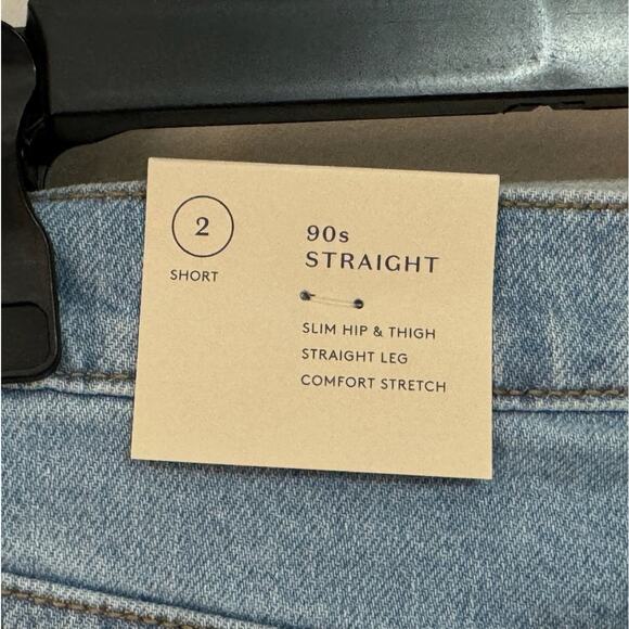 Universal Thread Jeans Womens 2 Short High Rise 90s Straight Comfort Stretch - Picture 5 of 10